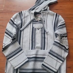 Buckle brand woven hooded shirt sz xl